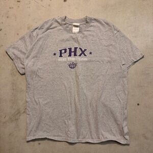 Gildan T-Shirt Mens XL Grey Good PHX Suns Basketball Graphic Heavyweight Tee